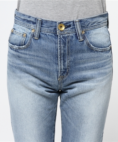 RODEO CROWNS WIDE BOWL（ロデオクラウンズワイドボウル）の「VINTAGE WASH デニム ストレート パンツ（デニムパンツ・レディース・ライトブルー・SMALL/MEDIUM/X-SMALL）」の15枚目の写真
