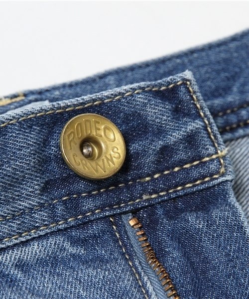 RODEO CROWNS WIDE BOWL（ロデオクラウンズワイドボウル）の「VINTAGE WASH デニム ストレート パンツ（デニムパンツ・レディース・ライトブルー・SMALL/MEDIUM/X-SMALL）」の9枚目の写真