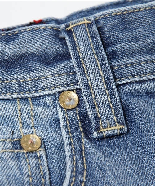 RODEO CROWNS WIDE BOWL（ロデオクラウンズワイドボウル）の「VINTAGE WASH デニム ストレート パンツ（デニムパンツ・レディース・ライトブルー・SMALL/MEDIUM/X-SMALL）」の10枚目の写真