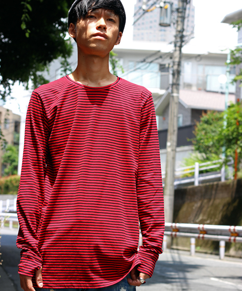 90s FADED GLORY ボーダー ロング Tシャツ 90s USA製 FADED GLORY 織ボーダーTシャツ XL ヘザーグレー