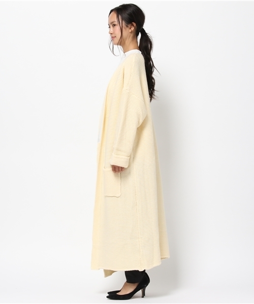 fifth（フィフス）の「ロングニットマキシガウン（カーディガン/ボレロ・レディース・ベージュ/キャメル/グレー/ブラック/ライトベージュ/モカ/ダークグレー/テラコッタ/カーキ/スモークピンク・MEDIUM/SMALL）」の12枚目の写真