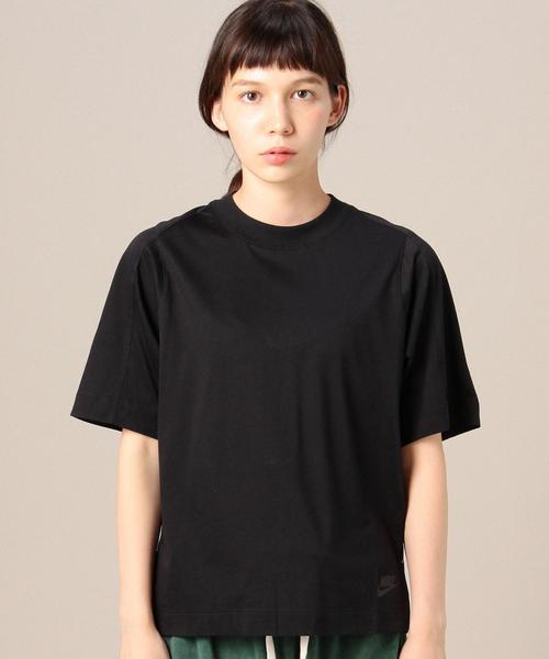 NIKE（ナイキ）の「＜NIKE＞バックギャザーTシャツ◆（Tシャツ/カットソー・レディース・ホワイト/ブラック・MEDIUM）」の4枚目の写真