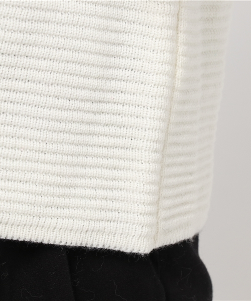 VIBGYOR Women（ヴィブジョー　ウィメン）の「タックBD切替プルオーバー(FL)（ニット/セーター・レディース・オフホワイト/ブラウン/ワインレッド/ネイビー/マスタード・MEDIUM）」の6枚目の写真