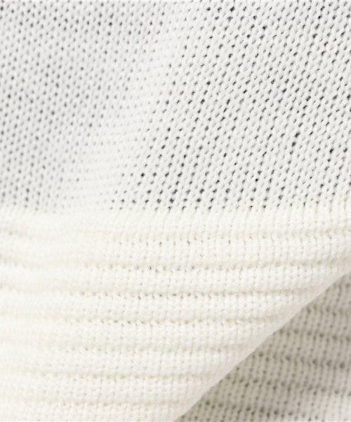 VIBGYOR Women（ヴィブジョー　ウィメン）の「タックBD切替プルオーバー(FL)（ニット/セーター・レディース・オフホワイト/ブラウン/ワインレッド/ネイビー/マスタード・MEDIUM）」の7枚目の写真