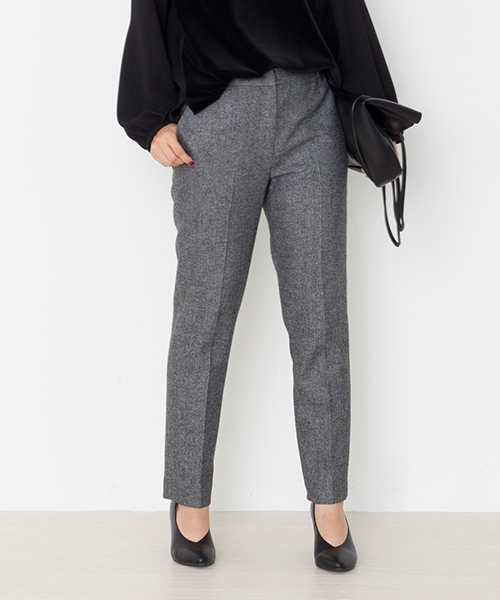 NATURAL BEAUTY BASIC（ナチュラルビューティーベーシック）の「ラメツイードパンツ（その他パンツ・レディース・ブラック/グレー・SMALL/LARGE/MEDIUM/X-SMALL）」の2枚目の写真