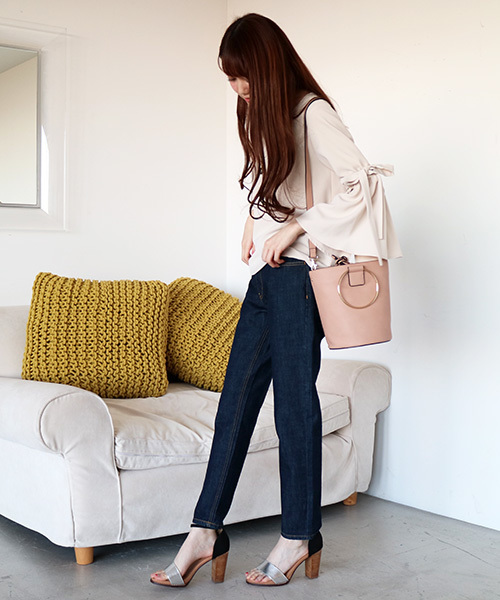 N.（N. Natural Beauty Basic）（エヌエヌナチュラルビューティーベーシック）の「2WAYリボンフレアスリーブブラウス（シャツ/ブラウス・レディース・ブルー/ホワイト/ピンク/ベージュ・MEDIUM）」の6枚目の写真