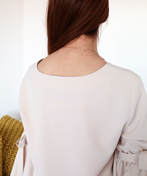 N.（N. Natural Beauty Basic）（エヌエヌナチュラルビューティーベーシック）の「2WAYリボンフレアスリーブブラウス（シャツ/ブラウス・レディース・ブルー/ホワイト/ピンク/ベージュ・MEDIUM）」の13枚目の写真