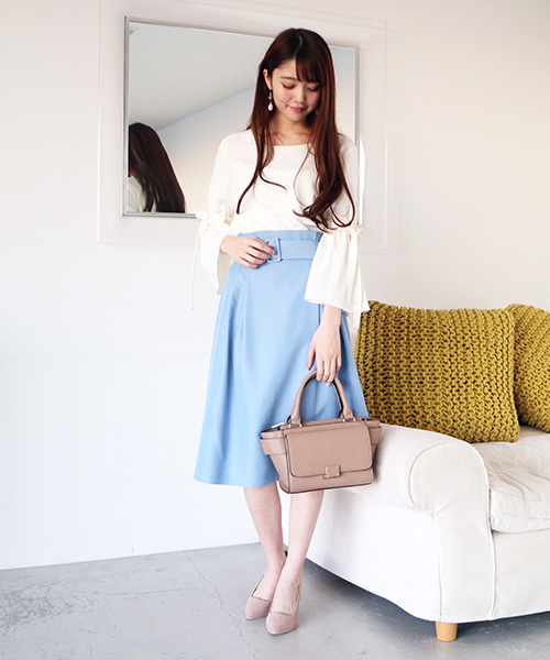 N.（N. Natural Beauty Basic）（エヌエヌナチュラルビューティーベーシック）の「2WAYリボンフレアスリーブブラウス（シャツ/ブラウス・レディース・ブルー/ホワイト/ピンク/ベージュ・MEDIUM）」の16枚目の写真