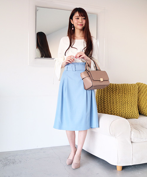 N.（N. Natural Beauty Basic）（エヌエヌナチュラルビューティーベーシック）の「2WAYリボンフレアスリーブブラウス（シャツ/ブラウス・レディース・ブルー/ホワイト/ピンク/ベージュ・MEDIUM）」の17枚目の写真