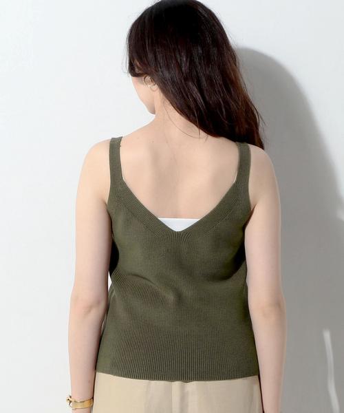 UNITED ARROWS（ユナイテッドアローズ）の「UWMF ニット キャミソール ◆（キャミソール・レディース・ナチュラル/モカ・FREE）」の3枚目の写真