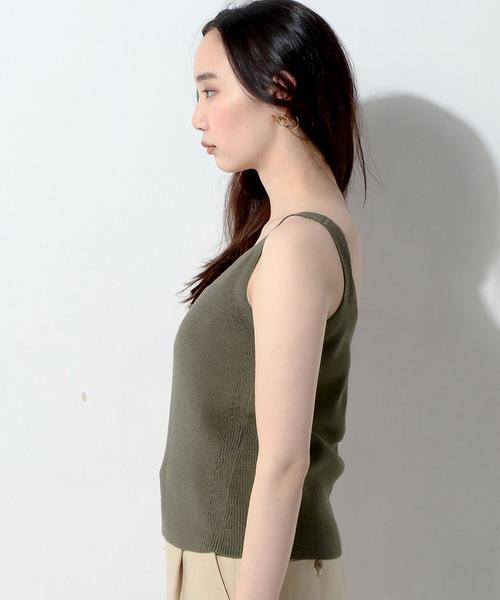 UNITED ARROWS（ユナイテッドアローズ）の「UWMF ニット キャミソール ◆（キャミソール・レディース・ナチュラル/モカ・FREE）」の5枚目の写真