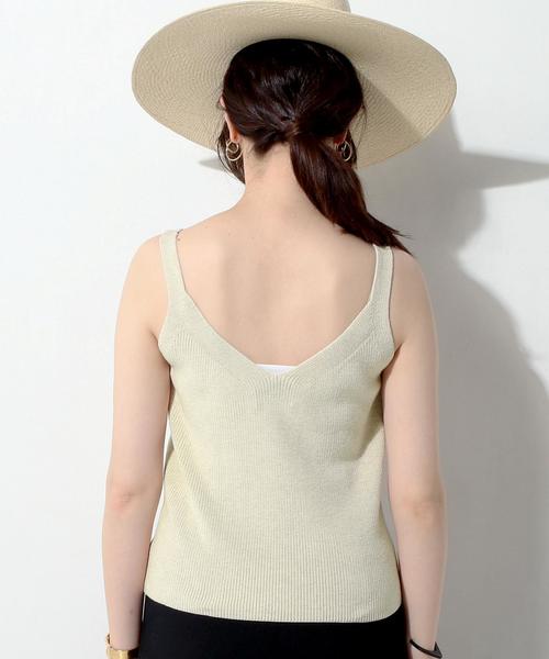 UNITED ARROWS（ユナイテッドアローズ）の「UWMF ニット キャミソール ◆（キャミソール・レディース・ナチュラル/モカ・FREE）」の10枚目の写真