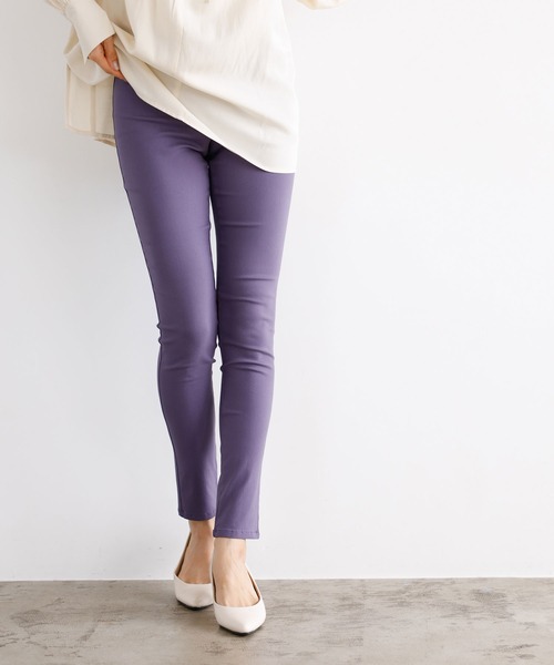 GeeRA（ジーラ）の「美脚シルエットストレッチスキニーパンツ（その他パンツ・レディース・ホワイト/ホワイト系その他2/ホワイト系その他/ブラック系その他2/レッド/ブラック系その他/ブラック/カーキ/ブルー/その他1/ブラック系その他4/ベージュ/ドット/ブルー系その他/ネイビー/グリーン/パープル/ブラック系その他3・SMALL/X-LARGE/LARGE/MEDIUM/XX-LARGE/XXX-LARGE/XXXX-LARGE）」の15枚目の写真