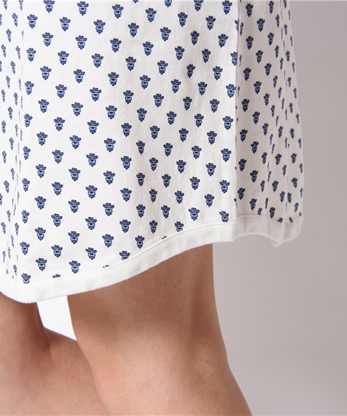 BEAMS BOY（ビームスボーイ）の「Les Olivades×BEAMS BOY / ボートネック 7分袖ワンピース（ワンピース・レディース・ホワイト/イエロー・ONE SIZE）」の8枚目の写真