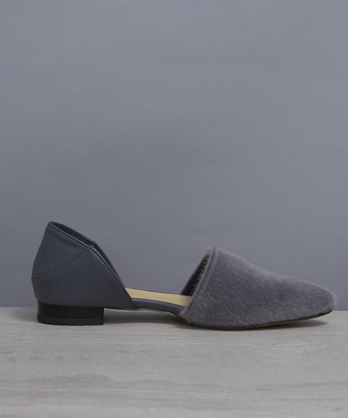 STUDIOUS（ステュディオス）の「【STUDIOUS】シフォンカーフブロッキングフラットシューズ（パンプス・レディース・グレー/ブラック・LARGE/MEDIUM/SMALL）」の6枚目の写真