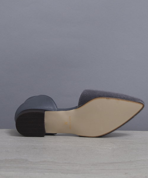 STUDIOUS（ステュディオス）の「【STUDIOUS】シフォンカーフブロッキングフラットシューズ（パンプス・レディース・グレー/ブラック・LARGE/MEDIUM/SMALL）」の5枚目の写真