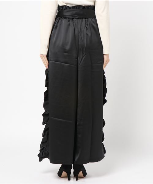 onespo(ワンスポ)の「サイドフリルパンツ(その他パンツ・レディース・ブラック/ライトピンク・M)」の5枚目の写真