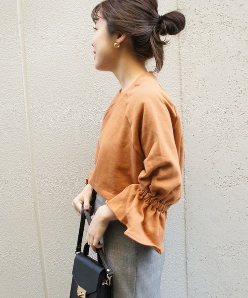 Spick and Span ボリュームスリーブMA-1 Spick＆Span ハイブリットフリルカラーボリュームスリーブ