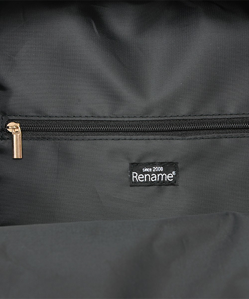 Rename（リネーム）の「Rename ゴールド ファスナー ナイロン デイバッグ リュックサック バックパック（バックパック/リュック・レディース・ブラック/ベージュ/カーキ/ネイビー/モカ/グレイッシュベージュ・FREE）」の12枚目の写真