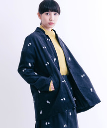 MERLOT | コーデュロイ調うしろからパンダ刺繍ジャケット2424(その他アウター)