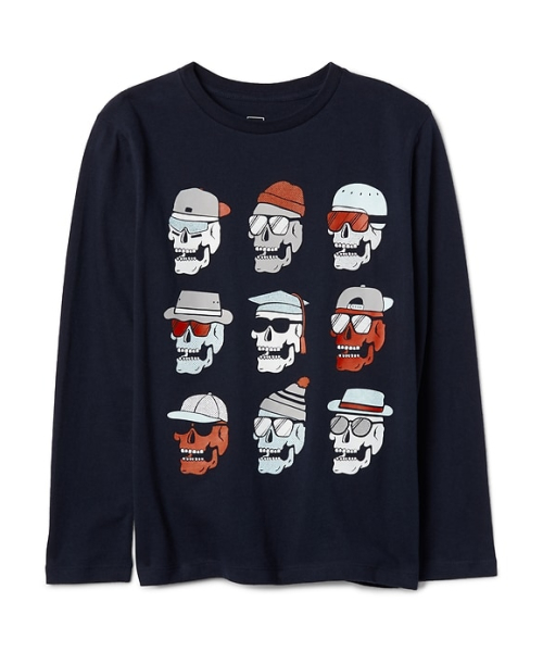 GAP(ギャップ)の「Gap グラフィック長袖Tシャツ(Tシャツ/カットソー・キッズ・グリーン系その他/ネイビー/オフホワイト・XL/L/XS/XXL/M/S)」の3枚目の写真