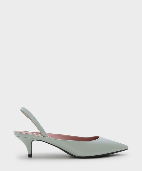 CHARLES & KEITH（チャールズ & キース）の「スリングバックキトンヒール / SLING BACK KITTEN HEELS（パンプス・レディース・ブラック/グリーン/ピンク・22.5cm/23.5cm/23cm/24.5cm/25cm/25.5cm）」の3枚目の写真