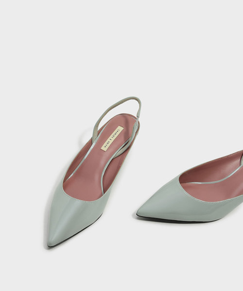 CHARLES & KEITH（チャールズ & キース）の「スリングバックキトンヒール / SLING BACK KITTEN HEELS（パンプス・レディース・ブラック/グリーン/ピンク・22.5cm/23.5cm/23cm/24.5cm/25cm/25.5cm）」の11枚目の写真
