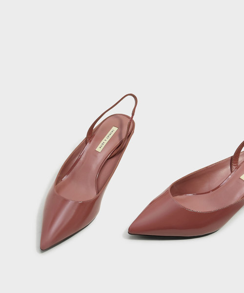 CHARLES & KEITH（チャールズ & キース）の「スリングバックキトンヒール / SLING BACK KITTEN HEELS（パンプス・レディース・ブラック/グリーン/ピンク・22.5cm/23.5cm/23cm/24.5cm/25cm/25.5cm）」の6枚目の写真