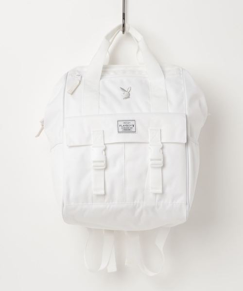 PLAYBOY（プレイボーイ）の「【PLAY BOY】がまぐちリュック（バックパック/リュック・メンズ・ブラック/ホワイト/レッド/ネイビー・FREE）」の2枚目の写真