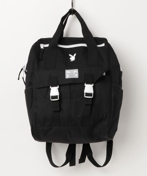 PLAYBOY（プレイボーイ）の「【PLAY BOY】がまぐちリュック（バックパック/リュック・メンズ・ブラック/ホワイト/レッド/ネイビー・FREE）」の3枚目の写真
