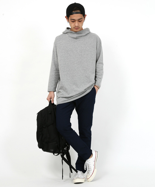 Rocky Monroe(ロッキーモンロー)の「ロング丈BIGパーカー(パーカー・メンズ・ホワイト/杢グレー/ブラック・M/L/XL)」の10枚目の写真