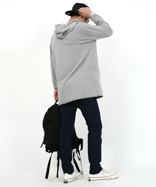 Rocky Monroe(ロッキーモンロー)の「ロング丈BIGパーカー(パーカー・メンズ・ホワイト/杢グレー/ブラック・M/L/XL)」の7枚目の写真