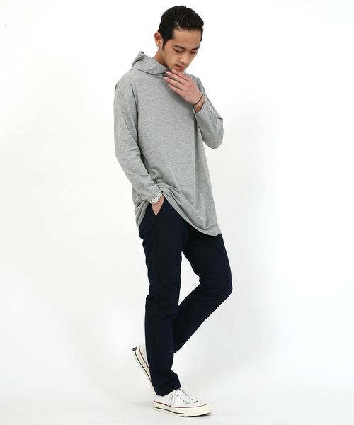 Rocky Monroe(ロッキーモンロー)の「ロング丈BIGパーカー(パーカー・メンズ・ホワイト/杢グレー/ブラック・M/L/XL)」の20枚目の写真