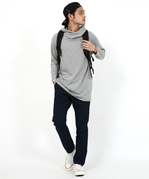 Rocky Monroe(ロッキーモンロー)の「ロング丈BIGパーカー(パーカー・メンズ・ホワイト/杢グレー/ブラック・M/L/XL)」の4枚目の写真