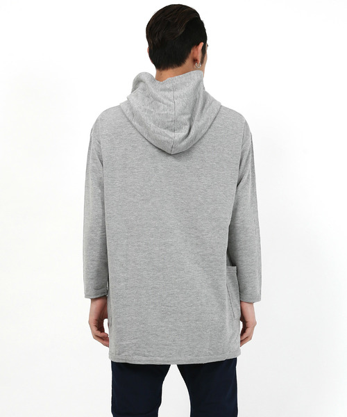 Rocky Monroe(ロッキーモンロー)の「ロング丈BIGパーカー(パーカー・メンズ・ホワイト/杢グレー/ブラック・M/L/XL)」の9枚目の写真
