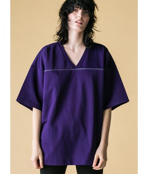 MONKEY TIME（モンキータイム）の「＜monkey time＞  BACK/GGRN HOCKEY TEE/ホッケーシャツ（Tシャツ/カットソー・メンズ・ネイビー/パープル・MEDIUM/LARGE/SMALL）」の2枚目の写真