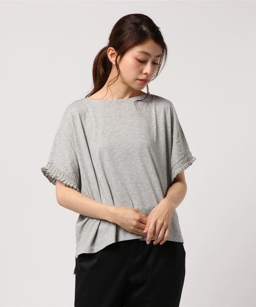 AMERICAN HOLIC（アメリカンホリック）の「・プリーツ袖プルオーバー（Tシャツ/カットソー・レディース・ブラック/オフホワイト/杢グレー・FREE）」の15枚目の写真