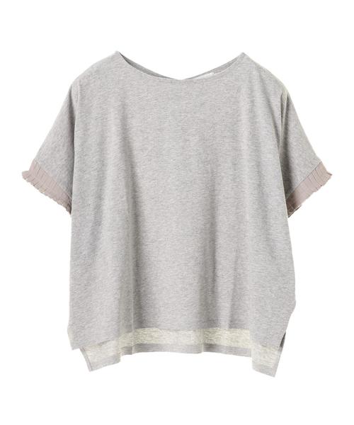 AMERICAN HOLIC（アメリカンホリック）の「・プリーツ袖プルオーバー（Tシャツ/カットソー・レディース・ブラック/オフホワイト/杢グレー・FREE）」の5枚目の写真