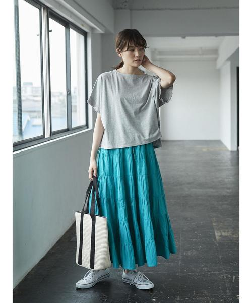 AMERICAN HOLIC（アメリカンホリック）の「・プリーツ袖プルオーバー（Tシャツ/カットソー・レディース・ブラック/オフホワイト/杢グレー・FREE）」の11枚目の写真