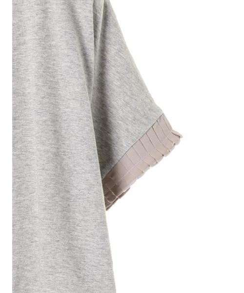 AMERICAN HOLIC（アメリカンホリック）の「・プリーツ袖プルオーバー（Tシャツ/カットソー・レディース・ブラック/オフホワイト/杢グレー・FREE）」の7枚目の写真