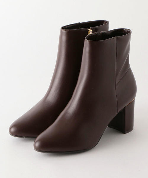 green label relaxing（グリーンレーベルリラクシング）の「◆KFC ラウンドショートブーツ(6.5cmヒール) ◆（ブーツ・レディース・ブラック/モカ/ダークブラウン・S/M/L/LL）」の2枚目の写真