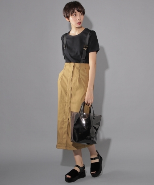 PAGEBOY(ページボーイ)の「配色ステッチサス付きスカート(スカート・レディース・ブラック/ベージュ/カーキ・SMALL/MEDIUM)」の12枚目の写真