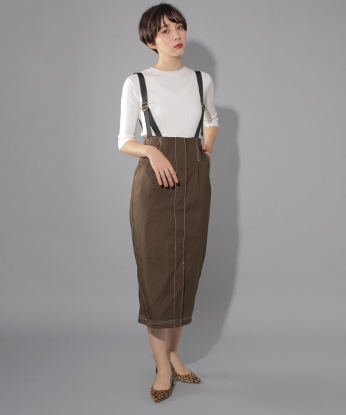 PAGEBOY(ページボーイ)の「配色ステッチサス付きスカート(スカート・レディース・ブラック/ベージュ/カーキ・SMALL/MEDIUM)」の13枚目の写真
