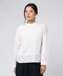 human woman | カットジャガードスタンドブラウス(シャツ/ブラウス)