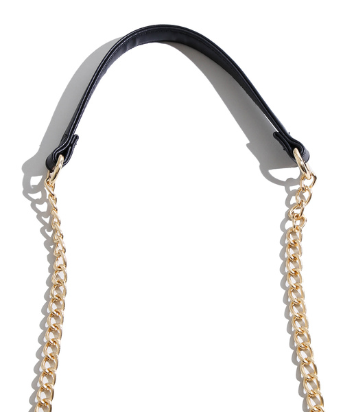 WEGO(ウィゴー)の「WEGO/チェーンショルダーバッグ(ショルダーバッグ・レディース・ブラック/ブラウン/シルバー・FREE)」の4枚目の写真