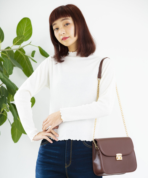 WEGO(ウィゴー)の「WEGO/チェーンショルダーバッグ(ショルダーバッグ・レディース・ブラック/ブラウン/シルバー・FREE)」の22枚目の写真