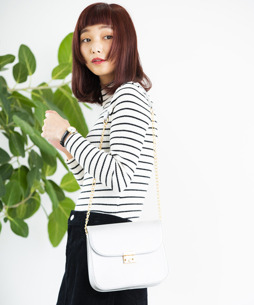 WEGO(ウィゴー)の「WEGO/チェーンショルダーバッグ(ショルダーバッグ・レディース・ブラック/ブラウン/シルバー・FREE)」の19枚目の写真