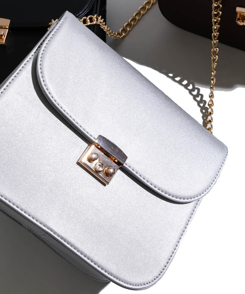 WEGO(ウィゴー)の「WEGO/チェーンショルダーバッグ(ショルダーバッグ・レディース・ブラック/ブラウン/シルバー・FREE)」の14枚目の写真