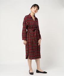 ヴィヴィアンウエストウッド タータンチェックギャザー袖シャツドレス Vivienne Westwood（ヴィヴィアンウエストウッド）の「ｻﾏｰﾀｰﾀﾝﾁｪｯｸ