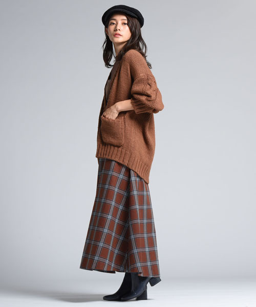 LIPSTAR（リップスター）の「チェックAラインフレアスカート（スカート・レディース・ブラウン/ブラウン系その他2・M）」の7枚目の写真